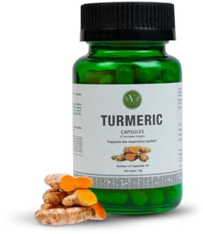 Vanan Curcuma Kapseln | 60 Gélules Vegan | 180 mg Curcumine par Portion | Complément Alimentaire au Curcuma | Formule Végétale Sans Additifs