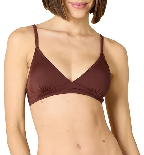 Amazon Essentials Damen-Bikini-Oberteil mit Leichter Unterstützung, Tiefbraun, 10