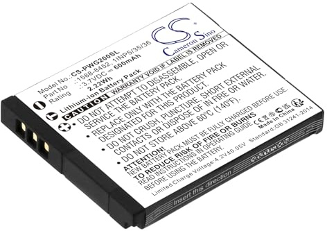 TECHTEK akku Kompatibel mit [Panasonic] RP-WFG20, RP-WFG20E, RP-WFG20E-K, RP-WFG20H Ersetzt 1588-8452, für 1INP5/35/36