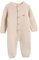 Minora Gestrickter Unisex Strampler für Baby Jungen und Mädchen, Overall für Neugeborene im Winter, 3-6 Monate, Beige