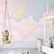 YXTSmurals Lune Rose Nuages Papier Peint Intissé Tapisserie Murales Panoramique 3D Personnalisé Photo Mur Papier Peint Murale Chambre Salon Papier Peint Art Autocollant Murale