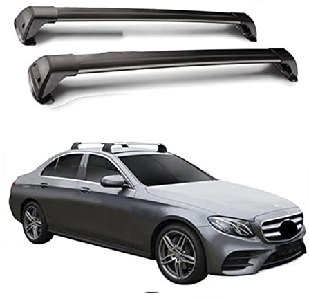 Für Mercedes Für Benz Für E-Klasse W213 C207 W212 W211 Limousine Dachträger Auto Aluminiumlegierung Gürtelschloss Seitenstangen Querschienen Gepäck (Farbe : for W212 -B)