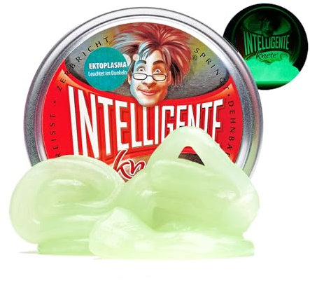 Intelligente Knete - Das Original! Ektoplasma - Leuchtet im Dunkeln - Kinderknete und Therapieknete in einem - Besser als jeder Stressball! Für Kinder und Erwachsene (Standard-Dose, 80g)