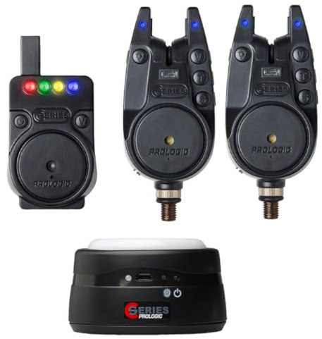 Prologic C-Series Pro Alarm Set 2+1+1 All Blue - Bissanzeiger Set, Bissmelder zum Karpfenangeln, Angelzubehör