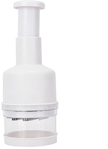 Natudeco Manuale da Cucina Tritatutto per Aglio Pressa Manuale Tritatutto per Verdure Mini Cipolle Utensili per Pelare da Cucina per Cipolle Aglio Noci Insalate di Verdure(Bianco)