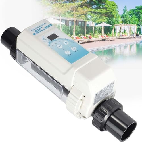 ExoticaBlend Clorador Salino, Clorador Automático de Agua Salada para Piscinas, Generador de Cloro SPA Electrolizador Clorador salino para Piscinas,8g/h