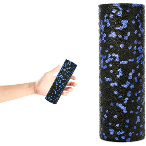 FIZYO Faszienrolle zur Fitness, Yoga und Rehabilitation, Selbstmassage Massagerolle für Rücken Wirbelsäule, Foam Roller mittelharter EPP-Schaumstoff, inklusive Transporttasche (Blau, 15 x 5 cm)
