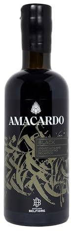 Distilleria Belfiore - Amacardo Black, Amaro di Sicilia Prodotto con Erbe Aromatiche Locali, 30%, Bottiglia in Vetro da 500 ml