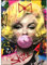 Wandbild im Vintage-Stil, Serie Pop Art Street Art Marilyn Monroe mit Kaugummi, Druck auf Holz, 30 x 21 cm.