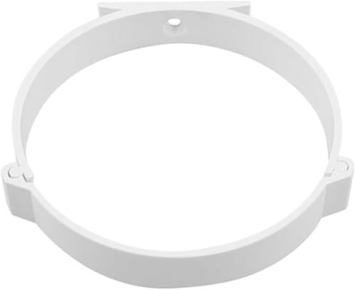 Lot de 2 colliers de serrage - Diamètre : 100 mm - Fixation pour tuyau de ventilation - Tube rond en PVC - Pour système de ventilation par exemple dans la cuisine, la salle de bain, les WC - 1 paire