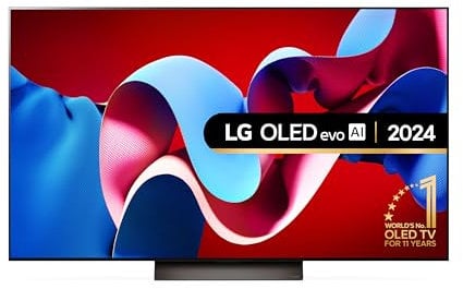 LG evo OLED55C44LA 55-Inch 4K UHD Smart TV, (α9 AI Processor Gen7, Dolby Atmos, Freeview Play and Amazon Alexa, 120Hz), Umber Brown [Model 2024]