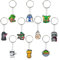 10 Anime-Schlüsselanhänger, Cartoon-Schlüsselanhänger, süße Schlüsselanhänger für Kinder, personalisierte Accessoires, Geburtstagsgeschenk für Jungen, Mädchen (Yoda)