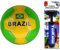 Brazil Brazil Shiny Football for Training or Match Size 5 Diameter 23 cm Size 5 with Portable Pump for Quick Inflation with Extension 2 Needles and an Augello