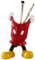 Newhope Pot à Crayons,Joli porte-stylo en résine en forme de M-ickey,Porte Stylo de Bureau,Pot a Pinceau de Maquillage,Papeterie Stockage,pour enfant étudiant bureau école papeterie cadeau (Rouge)