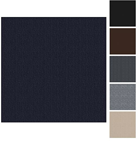 CUCOS Carpet Tiles Peel and Stick, 30x30CM Peel and Stick Floor Tiles, Non-Slip Hardwearing, Soft Padded Carpet Tiles, Self Adhesive Navy Blue 10 Pack