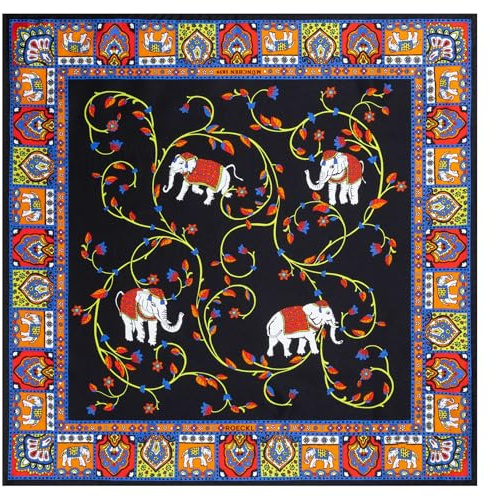 Roeckl Lucky Elephant 53x53 Tuch, 0260 Black Multi, ONE Size