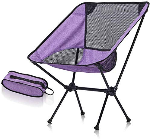 WYRMB Liege-Außen-Strand-Liegestuhl Ultraleicht-Camping-Schaukel Stuhl Sonnen Liege Garten-Rocker-Klappbarer Sitz-Schieber-Stuhl Schwarz.Lila+-A
