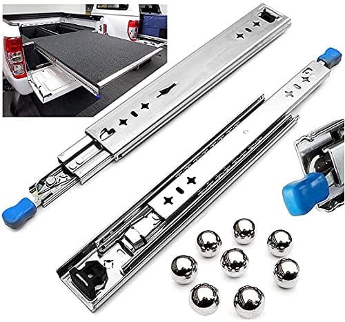 XBDLYQBD Heavy Duty Ball Bearing Drawer Guide, Drawer Runners, Telescopic Rail, Heavy Duty Extension, Full Extension, 1200 mm, Load Capacity 120 kg, Drawer Runners with Locking, for Drawers