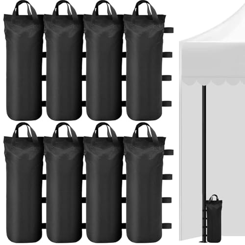 XHYASD 8 Stück Pavillon Gewichte Sandsäcke 50 x 20 cm | 800D Oxford-Gewebe, 8 Sandsäcke, 50 x 20 cm, mit Klettverschluss, für Pavillon, Marktstand, Zelt