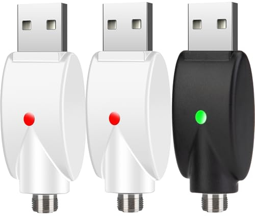 510 thread USB charger Ego charger with a key ring, Intelligent USB Charger, Rechargeable Overcharge Protection Adapter with LED Indicator (3)