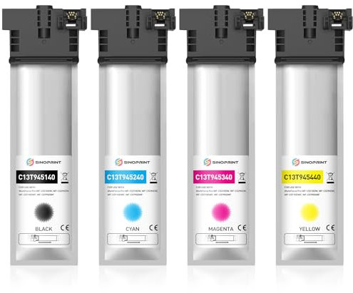 SINOPRINT T9451-T9454 Patronen Kompatibel mit Epson T9451 T9452 T9453 T9454 Druckerpatronen für Epson Workforce Pro WF-C5210 WF-C5290 WF-C5710 WF-C5790 WF-C5210DW WF-C5290DW WF-C5710DWF WF-C5790DWF