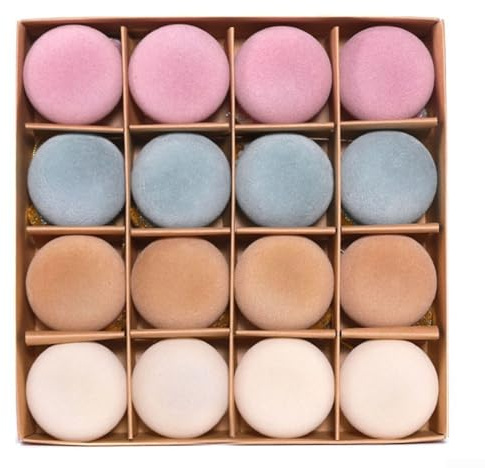 ZAMETTER Christmas Ball Set Sleek Plush Christmas Balls Christmas Baubles Rose for PINK Gold Christmas Tree Baubles Set(Style2)