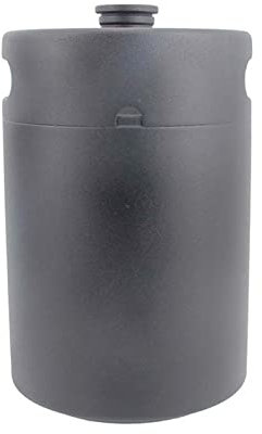 XFYESL Heimbrau-Sets 2/3,6/4 / 5L Mini-Fass aus Edelstahl mit Schraubverschluss, einwandig, nachfüllbar, tragbar Druckminderer(5L Black)