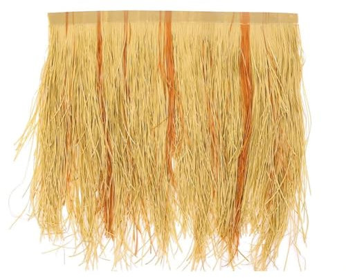 Künstliche Palmen-Strohdachrolle für den Außenbereich, Garten, Terrasse, Partys, synthetischer Gras, Fliesen für Bauernhaus, dekorative Heustapel (Braun, 20 Stück)
