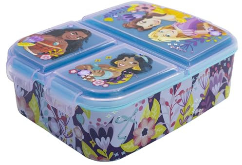 Fiambrera infantil múltiple con 3 compartimentos de Princesas - Disney