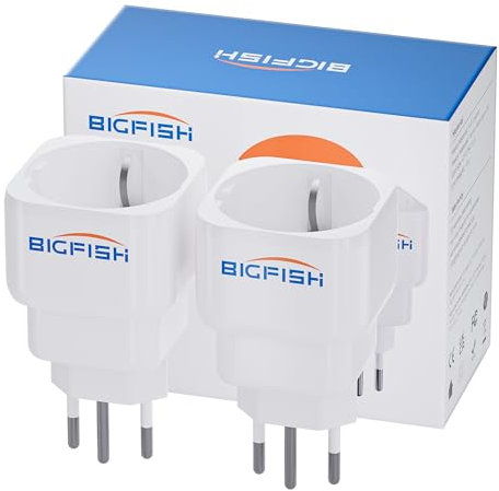 Bigfish Adaptateur Prise Suisse 2 pièces, Adaptateur France vers Suisse, Adaptateur de Prise Suisse Type J pour Les Maldives, Le Rwanda, Le Liechtenstein, Blanc