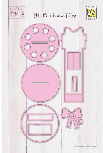 Nellie's Choice Stanzschablone Money Cake - 12 Multi Frame Dies - für Stanzmaschine - Scrapbook- und Bastelzubehör für DIY, Karten Basteln und Bullet Journals