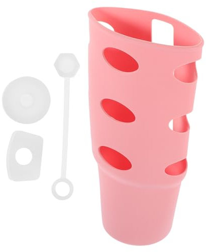 ADOCARN 1 Satz Multi Funktionale Silikonhülle für Wasserflasche Flaschenboot Transparent Kompatibel mit Cup Teiliges mit Auslaufschutz und Deckel für Optimale Nutzung