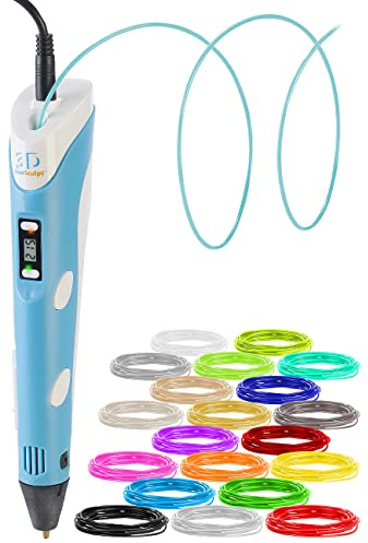 FreeSculpt 3D Druckstift: 3D-Drucker-Stift, USB-Stromversorgung, inkl. 20 PLA-Filamente (Printing Pen, Stift Kinder, wie)