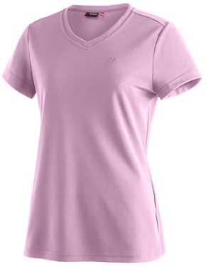 Maier Sports Damen Trudy T-Shirt Funktionsshirt Outdoor-Shirt | Atmungsaktives Piqué Basic Shirt mit V-Ausschnitt für Wandern, Gym & Freizeit, Perfekt für den Sommer