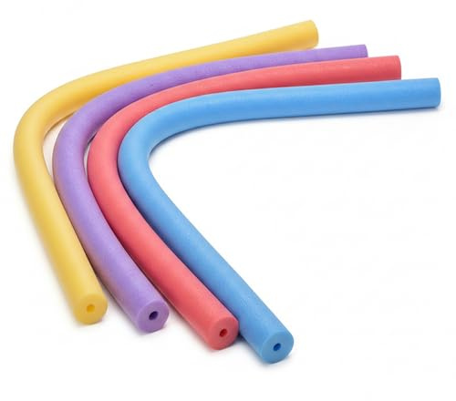 Lot de 4 Frites de Piscine en Mousse, Grandes Frites flottantes Souples et épaisses, Natation Creuses en Mousse pour l'entraînement à la flottaison ou Les projets Bricolage, 150 cm