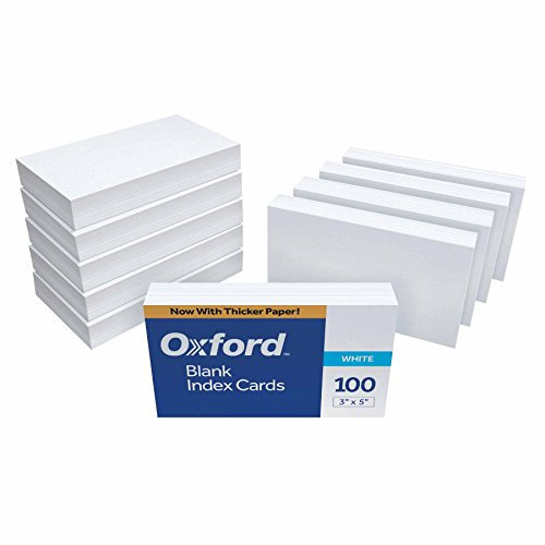 Oxford 30 (1000 PK) Blanko-Karteikarten, 7,6 x 12,7 cm, weiß, 1.000 Karten (10 Packungen à 100 Stück) (30)