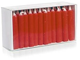 Packung Wiedemann Puppenlichte, Wachs, Rot, 6.5 x 1 cm Puppenkerzen