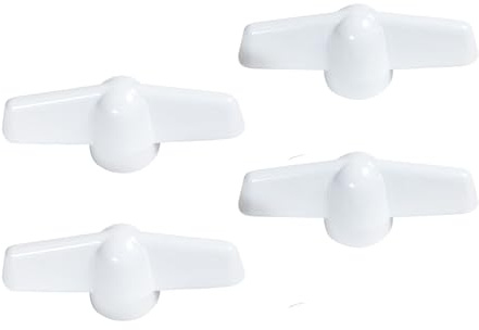 Ideal Security Inc. SK929T Tee Window Crank Handle, White, 4-Pack for 11/32” Splines, Fits Most Operators, 4 Pack