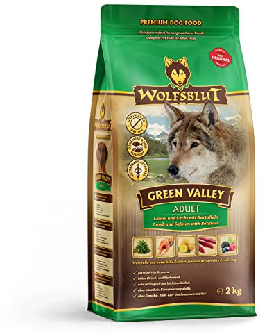 Wolfsblut - Green Valley - 2 kg - Lamm und Lachs - Trockenfutter - Hundefutter - Getreidefrei