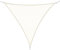 Outsunny Toldo Vela Color Arena sombrilla Parasol triangulo Tela de Poliéster Jardin Playa Camping Sombra Medidas, Medida 3x3x3 Metros, Color Crema