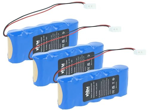 vhbw 3X Akku kompatibel mit Bosch Roll-Lift | Somfy D14, K8, K10 Elektrowerkzeug (3000 mAh, NiMH, 6 V) - Ersatz für 710055, 9000163, 8781105908