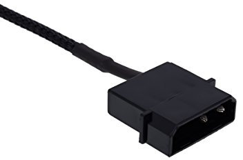 Phobya Y-Kabel für PWM Splitter 4Pin PWM auf 4Pin PWM & 4Pin Molex 50cm - Schwarz Kabel Lüfterkabel und Adapter