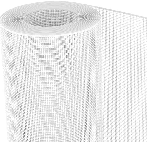 TENAX Filet en Plastique Quadra 05 Blanc 1,00x50 m, Filet de Protection Multi-Usages pour Balcons, Terrasses, Portails et Clôtures