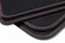 teileplus24 V257 Velours Fußmatten kompatibel mit VW Polo 4 9N 9N3 Cross 2001-2009 Trittschutz Fahrermatte, Naht:Rot