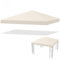 COSTWAY Toile de Toit de Rechange en Polyester pour Pavillon Tonnelle Tente 300 x 300 cm Couleur au Choix (Beige)