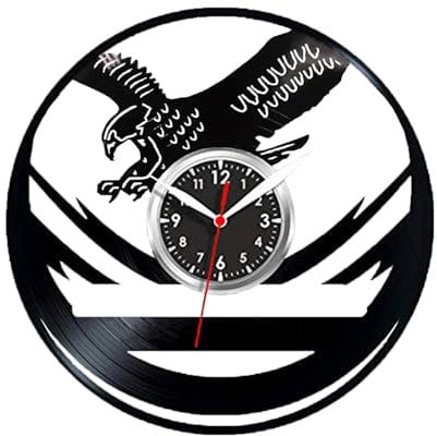YUN Clock Wanduhr aus Vinyl Schallplattenuhr Upcycling 3D Design-Uhr Wand-Deko Vintage Familien Zimmer Dekoration Kunst Geschenk, Durchmesser 30 cm,B