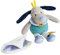 BABY NAT BN0447 Plüschtier Hund mit Schmusetuch, 22 cm, Grau/Grün, Geschenk zur Geburt, Unisex
