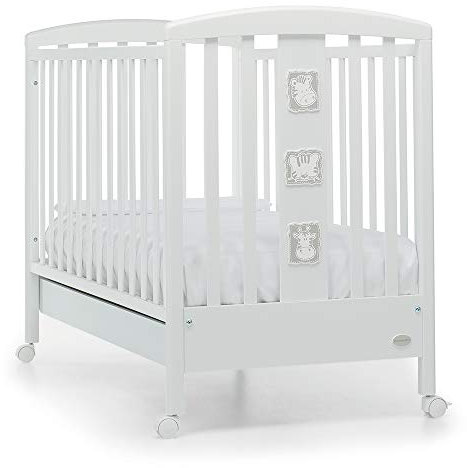 Foppapedretti Babyzoo Lettino con Sponda Regolabile, 131 x 71 x 103 cm, 21 Kg, Bianco