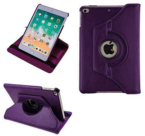 COOVY® 2.0 Etui pour Apple iPad Mini 5 (Model 2019) Coque de Protection Rotation 360° Smart Housse Cover Case Stand Auto Réveil/Sommeil | Violet