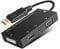 Adattatore Displayport 4 in 1, cavo adattatore multifunzionale da Displayport 1080P a HDMI/VGA/DVI/audio da maschio a femmina